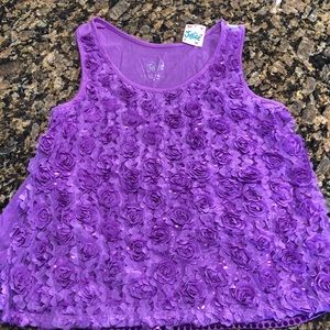 Justice purple summer tank top. Size 16